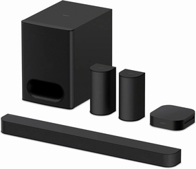 Sony BRAVIA Theater System 6, 5.1ch Home Theater System Sound bar with subwoofer and Rear Speakers, Surround Sound by Dolby Atmos/DTS:X Compatible HT-S60 surround sound system,cinema audio kit,5.1 surround package,