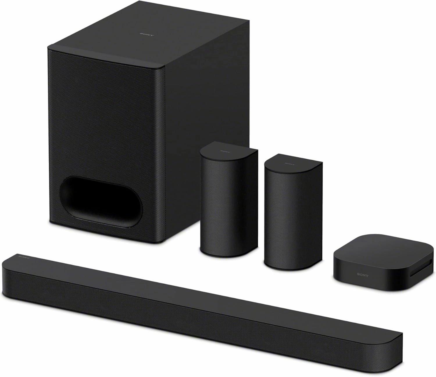 Sony BRAVIA Theater System 6, 5.1ch Home Theater System Sound bar with subwoofer and Rear Speakers, Surround Sound by Dolby Atmos/DTS:X Compatible HT-S60 surround sound system,cinema audio kit,5.1 surround package,
