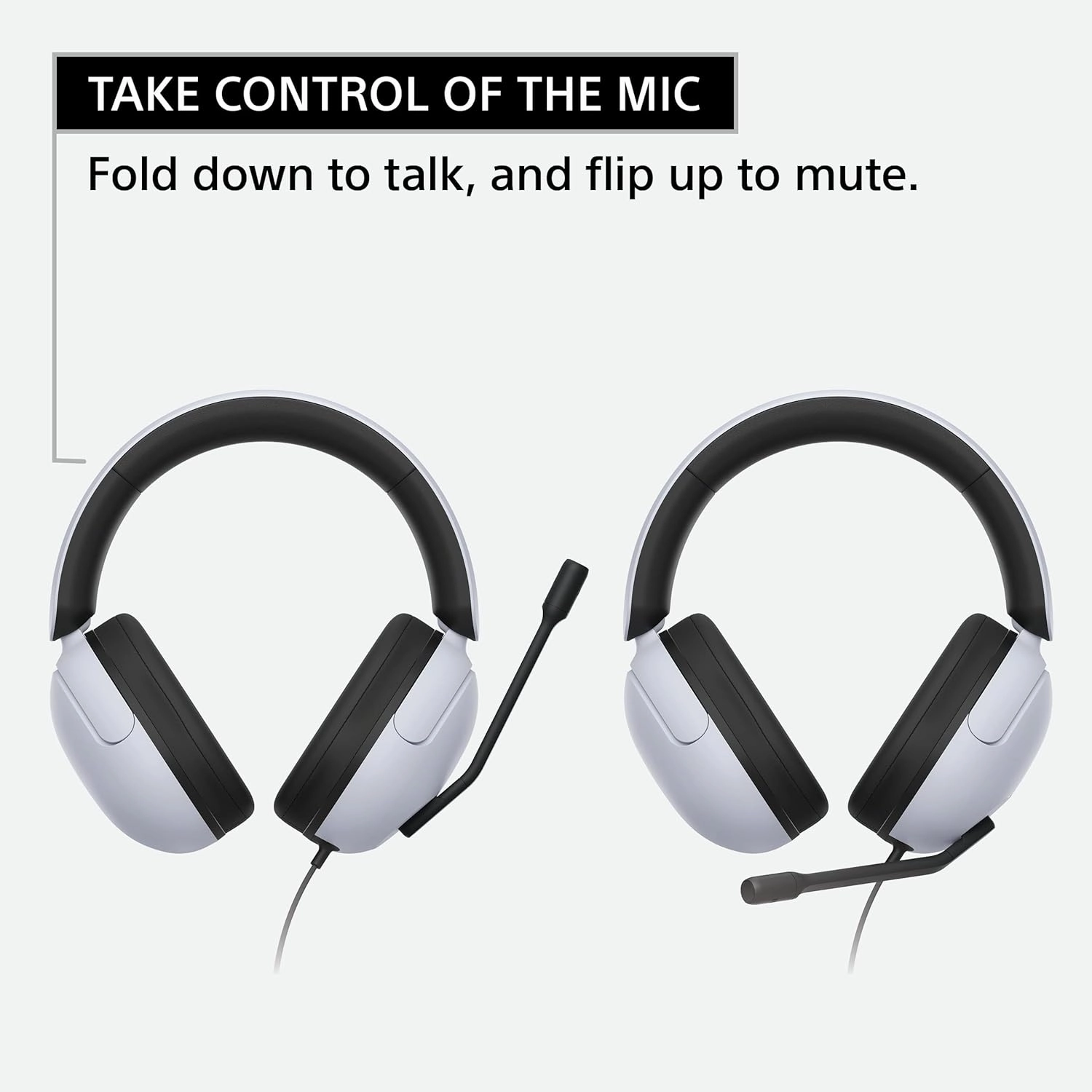 Sony INZONE H3 Wired Gaming Headphones With Mic, PS5 Headphones, Over-Ear, Personalized 360 Spatial Sound, Discord Certified MDR-G300 (White)