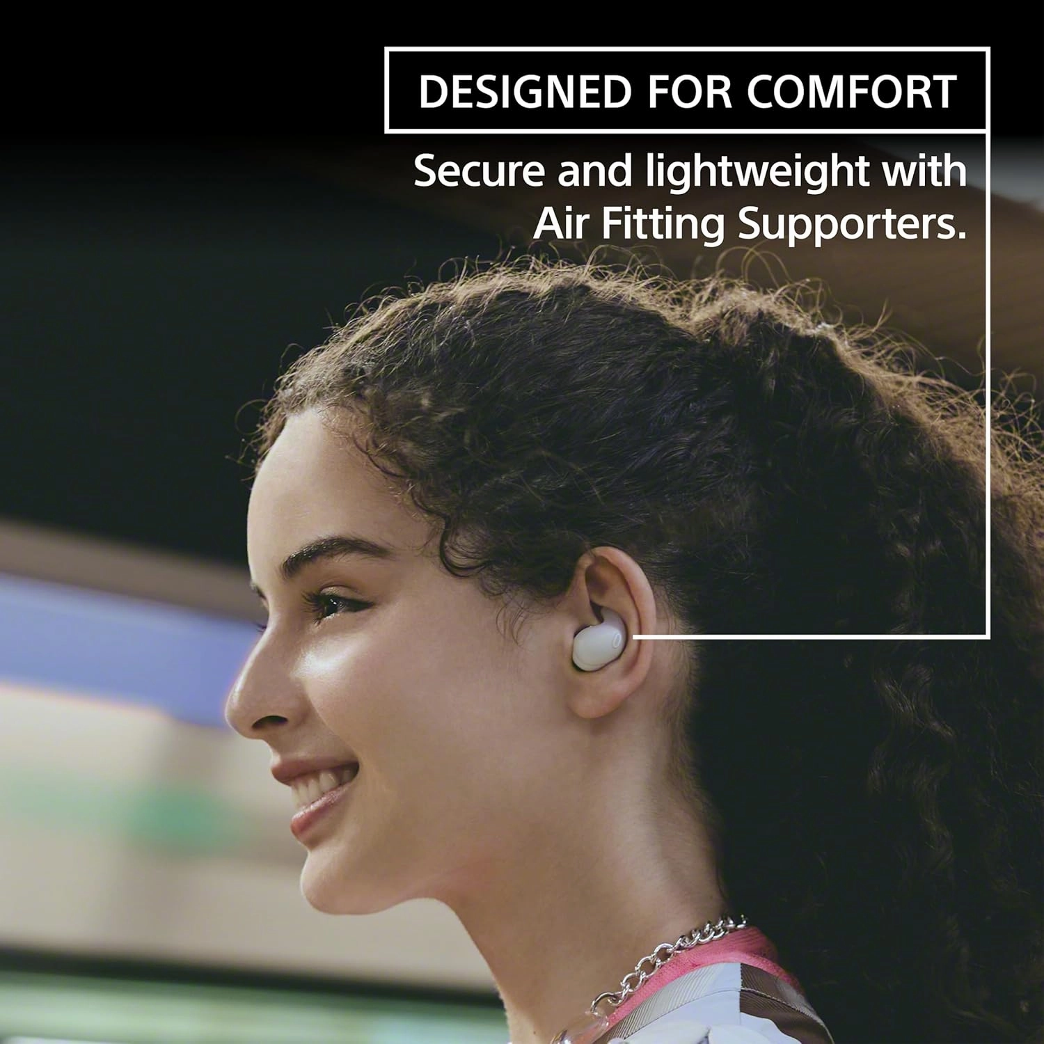 Sony LinkBuds Fit Truly Wireless Noise Canceling Earbud Headphones, Small & Light with Newly Developed Air Fitting Supporters, Black