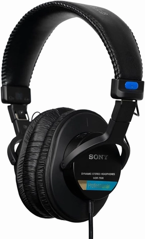 Sony MDR7506 Professional Large Diaphragm Headphone over-ear headphones,closed back headphones,wireless studio cans,