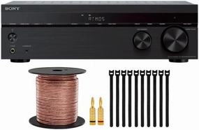 Sony STR-DH790 4K 7.2-Channel Surround Sound Home Theater AV Receiver with Speaker Wire, Banana Plugs (5 Pairs) and Fastening Cable Ties Bundle (3 Items) AV receiver,surround receiver,home theater amplifier,