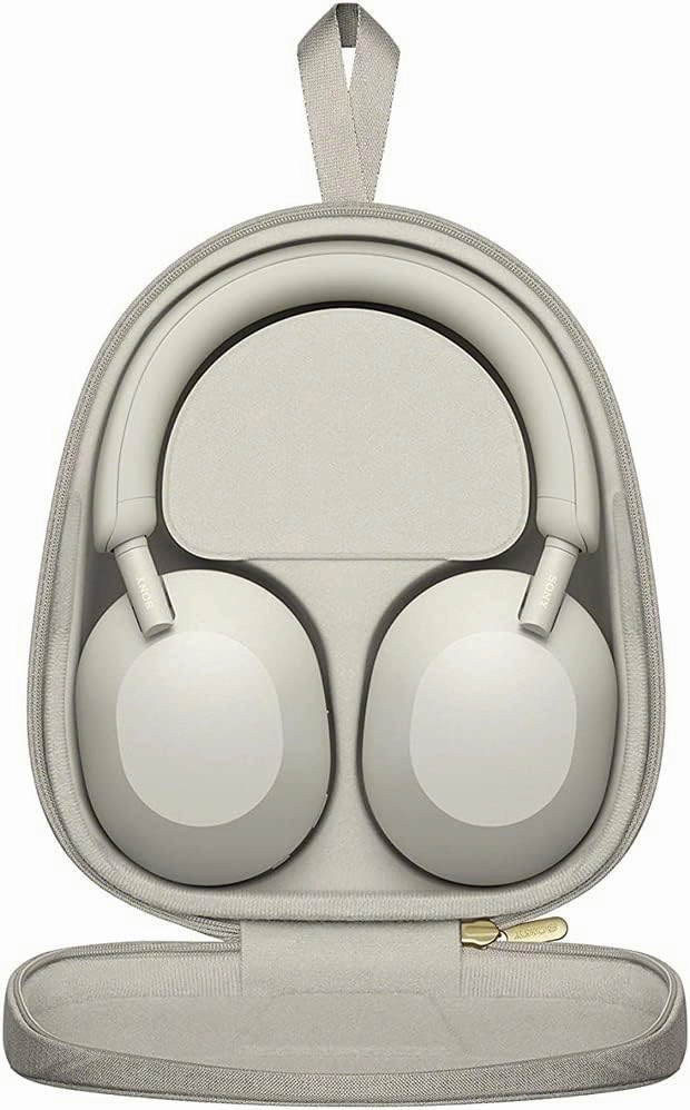 Sony WH1000XM5/S Wireless Industry Leading Noise Canceling Headphones, Silver Bundle with Premium 2 YR CPS Enhanced Protection Pack, Deco Gear Headphone Case and Audio Entertainment Essentials Bundle