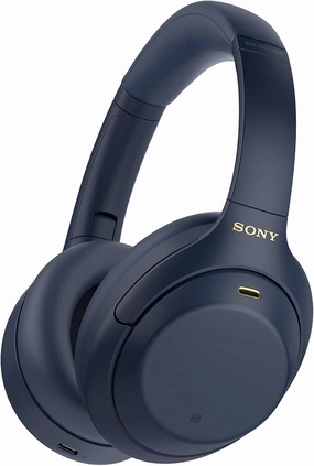 Sony WH-1000XM4 Wireless Premium Noise Canceling Overhead Headphones with Mic for Phone-Call and Alexa Voice Control, Midnight Blue WH1000XM4 over-ear headphones,closed back headphones,wireless studio cans,