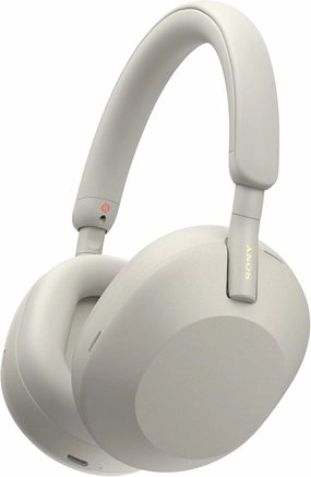 Sony WH-1000XM5 Premium Noise Canceling Headphones, Auto NC Optimizer, 30-Hour Battery, Alexa Voice Control, Silver over-ear headphones,closed back headphones,wireless studio cans,