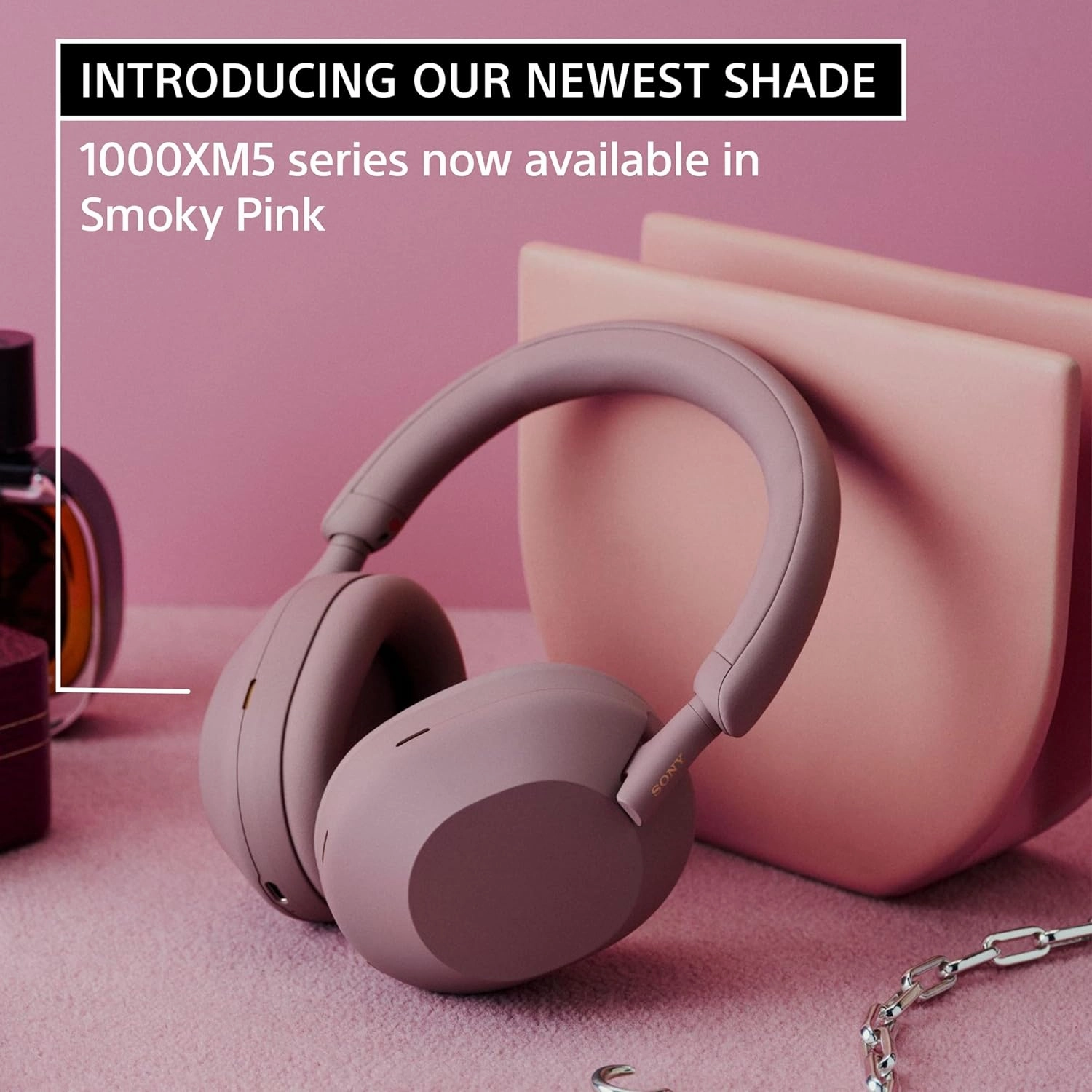 Sony WH-1000XM5 Premium Noise Canceling Wireless Headphones, Auto NC Optimizer, 30-Hour Battery, Alexa Voice Control, Smoky Pink