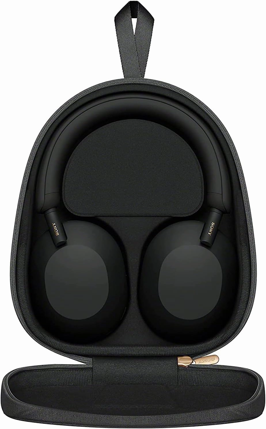 Sony WH-1000XM5 Wireless Industry Leading Noise Canceling Headphones, Black Bundle with Deco Gear Wood Headphone Display Stand and Protective Travel Carry Case