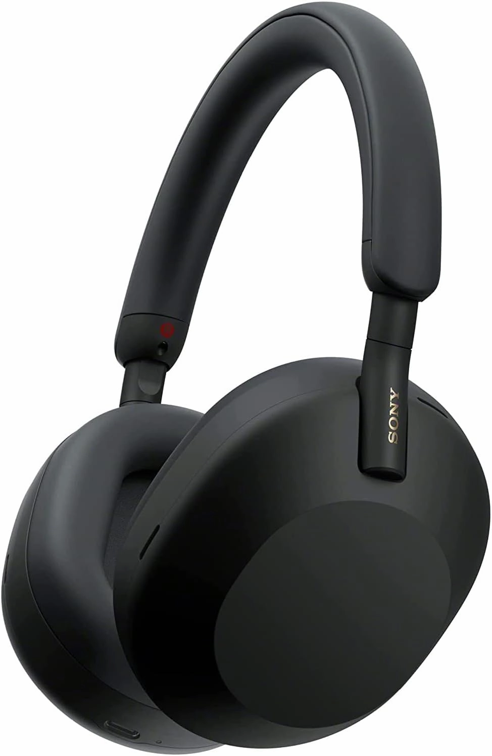 Sony WH-1000XM5 Wireless Industry Leading Noise Canceling Headphones, Black Bundle with Deco Gear Wood Headphone Display Stand and Protective Travel Carry Case
