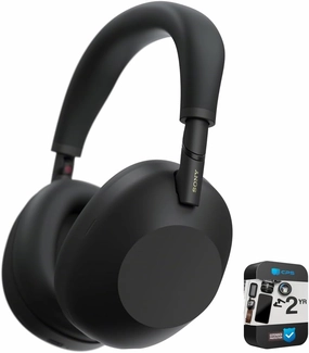 Sony WH-1000XM6/B Best Wireless Noise Canceling Headphones, Black Bundle with Exclusive 2 YR CPS Enhanced Protection Pack | Official USA Partner Model noise cancelling headphones,ANC headphones,travel headphones,