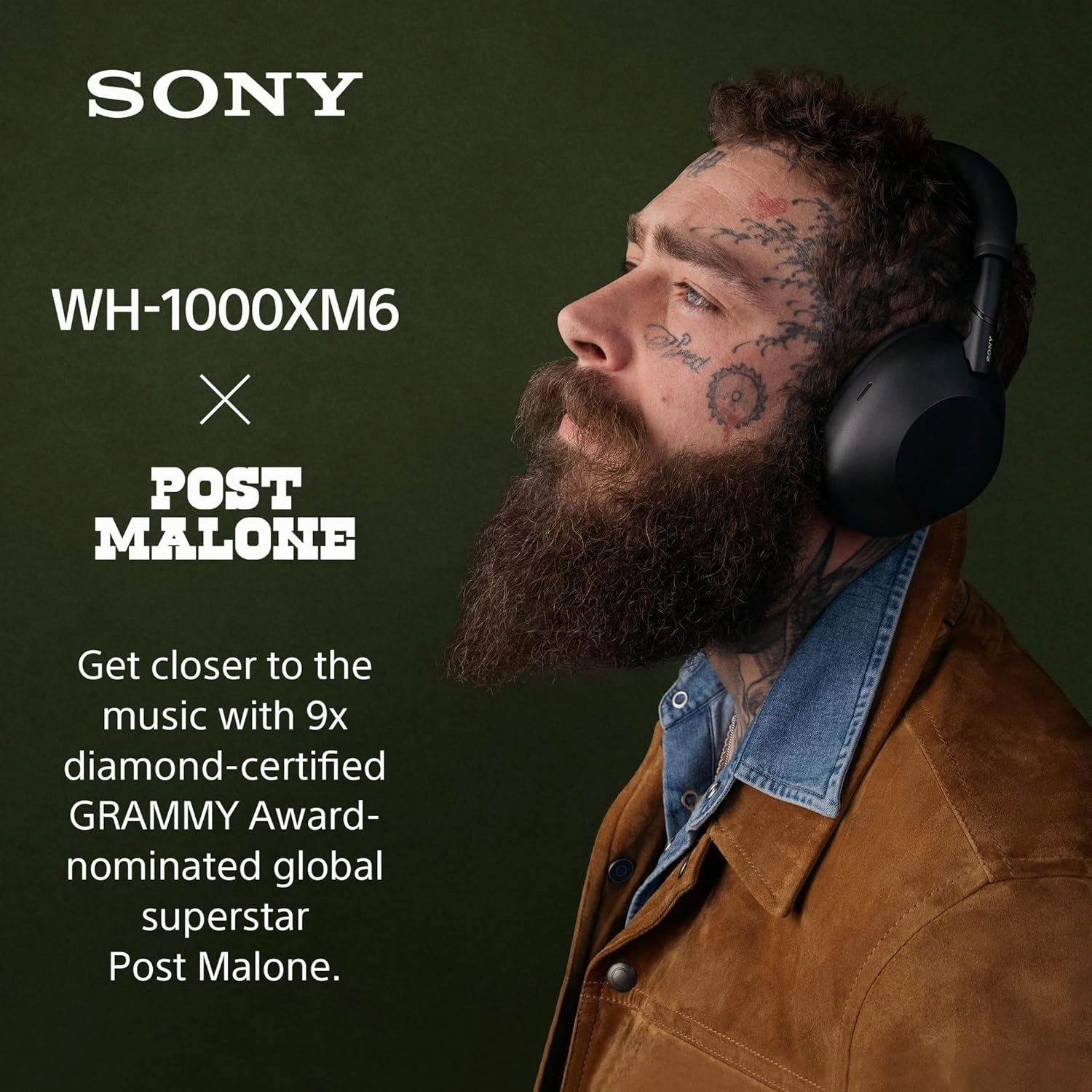 Sony WH-1000XM6 The Best Wireless Noise Canceling Headphones, HD NC Processor QN3, 12 Microphones, Adaptive NC Optimizer, Mastered by Engineers, Studio-Quality, 30-Hour Battery, Platinum Silver