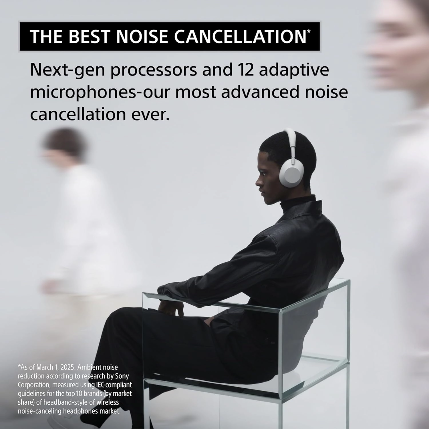 Sony WH-1000XM6 The Best Wireless Noise Canceling Headphones, HD NC Processor QN3, 12 Microphones, Adaptive NC Optimizer, Mastered by Engineers, Studio-Quality, 30-Hour Battery, Platinum Silver