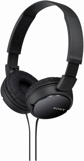 Sony ZX Series Wired On-Ear Headphones, Black MDR-ZX110 over-ear headphones,closed back headphones,wireless studio cans,