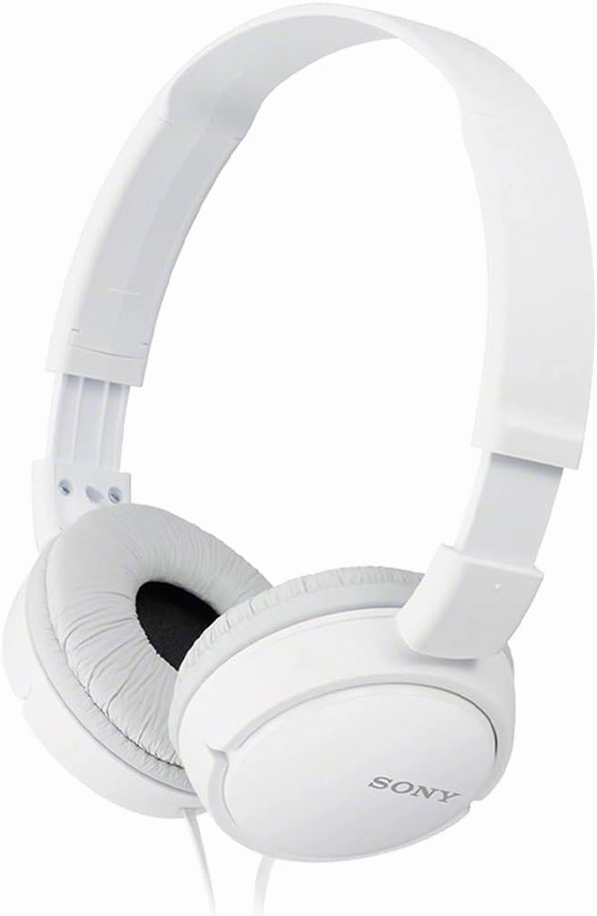 Sony ZX Series Wired On-Ear Headphones, White MDR-ZX110 over-ear headphones,closed back headphones,wireless studio cans,
