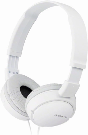 Sony ZX Series Wired On-Ear Headphones, White MDR-ZX110 over-ear headphones,closed back headphones,wireless studio cans,