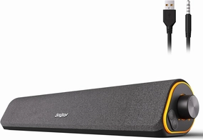 SOULION R50 Bluetooth Computer Speakers, 3.5mm PC Sound Bar for Desktop Monitor, Wired USB Powered & Colorful LED Lights with Switch Button, Surround Sound Soundbar PC Spearkers for Computer floorstanding speakers,tower speakers,stereo floor speakers,