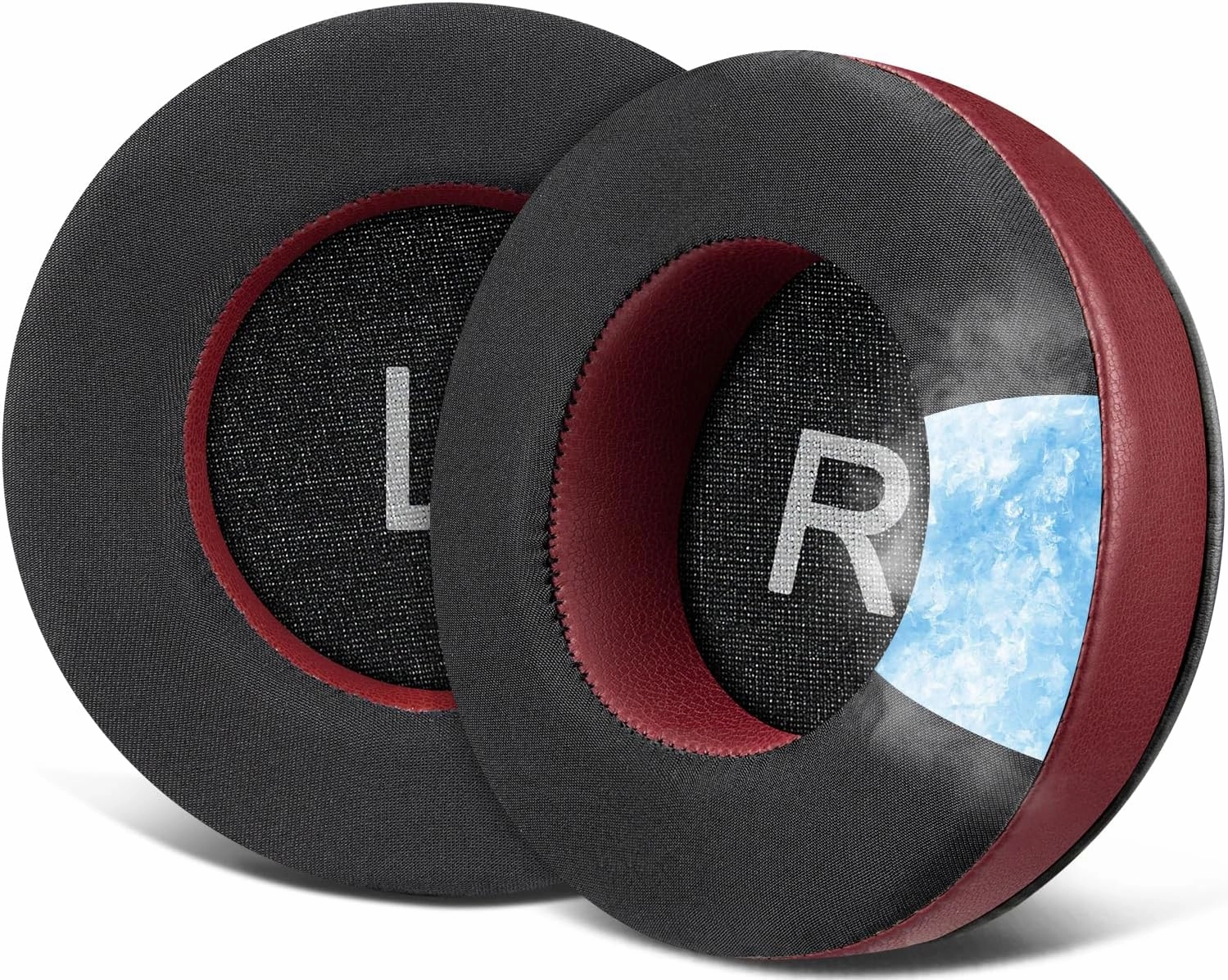SOULWIT Cooling Gel Earpads Replacement for AKG Pro Audio K52 K72 K92 M220 K240 K241 K242 K271 K272 K340 K550 K551 K553 S MKII MK2, Ear Pads Cushions with Noise Isolation Foam - Burgundy reference headphones,neutral sound headphones,monitor headphones,