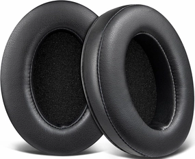 SOULWIT Protein Leather Universal Earpads for ATH M50X/M40X/MSR7, HyperX Cloud 1 2 3/Alpha/Flight/Stinger, SteelSeries Arctis, Sony MDR-7506/1ABT/1RBT/1RNC, Turtle Beach Stealth 420X/600 reference headphones,neutral sound headphones,monitor headphones,