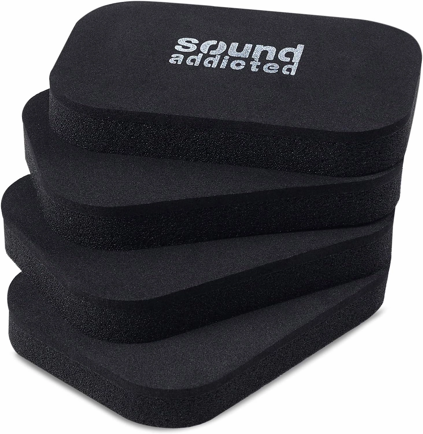 Sound Addicted Isolation Pads for Soundbar - Anti Vibrations Foam Pads Feet (4Pack) 3.5'' x 2.5'' x 0.65'' Suitable for Most Soundbars - BarPads (Rectangle)