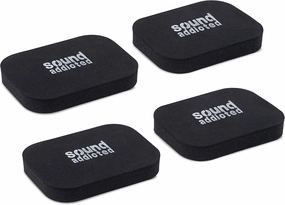 Sound Addicted Isolation Pads for Soundbar - Anti Vibrations Foam Pads Feet (4Pack) 3.5'' x 2.5'' x 0.65'' Suitable for Most Soundbars - BarPads (Rectangle) isolation pads,speaker feet,vibration dampeners,