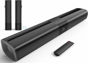 Sound Bar for Smart TV, 2 in 1 Detachable Home Audio Soundbar Speaker,20 Sound Bar for TV with Optical/AUX/HDMI-ARC/Bluetooth Connection for PC/Gaming/Projectors, Wall Mountable soundbar,TV speaker bar,home theater soundbar,