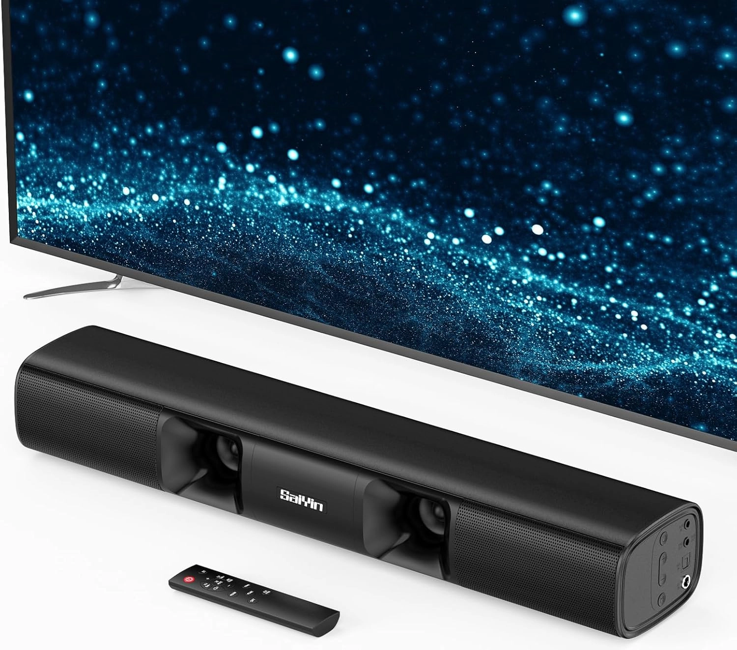 Sound Bar for Smart TV - 50W Powerful TV Sound Bar with Crystal Clear Dialogue & Enhanced Bass | 17-Inch Compact Soundbar for TV with Bluetooth 5.3, Optical & AUX, perfect for Smart TVs, PC, Projector soundbar,TV speaker bar,home theater soundbar,