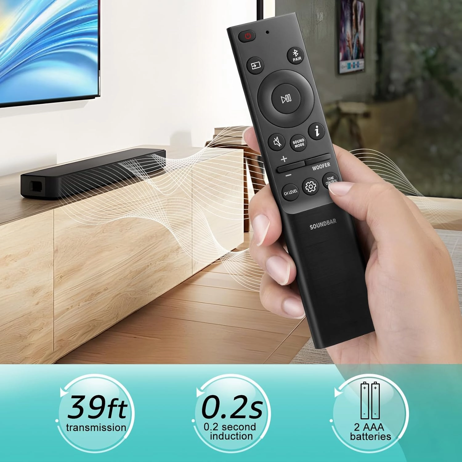 Sound-bar-Remote-for-Samsung Soundbar Speaker System, Replacement Surround Sound Remote Control for Samsung Audio Home Theater