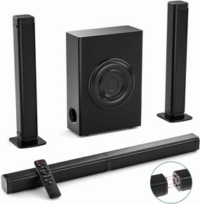 Sound Bars for TV with Subwoofer, 2.1ch Home Audio Speaker & 3D & 240W Deep Bass Subwoofer Bluetooth 2-in-1 Detachable TV Surround Sound Speaker System surround sound system,cinema audio kit,5.1 surround package,