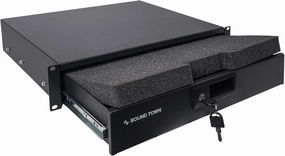 Sound Town 19-inch 2U Locking Rack Drawer, with Protection Foam (STRD-2D) music server,hi-fi media server,digital audio storage,
