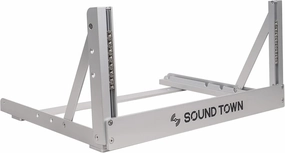 Sound Town 4U Aluminum 2-Post Desktop Open-Frame Rack, Angle Adjustable, for Audio/Video, Network Switches, Routers, Patch Panels (2PF-4A) audio rack,hi-fi component stand,media shelf,