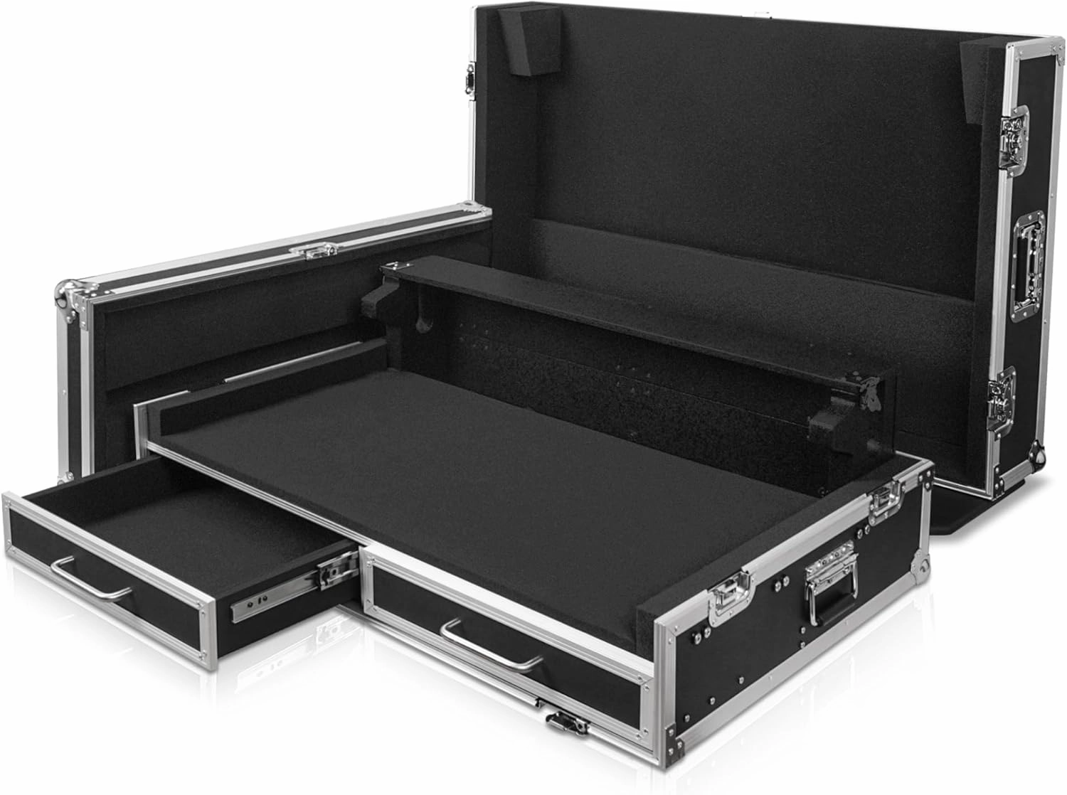 Sound Town ATA Plywood Mixer Case with Interior Foam Protection, Doghouse, 2 Drawers, and Caster Wheels for Behringer WING 48 Mixer Console (STRC-WING48)