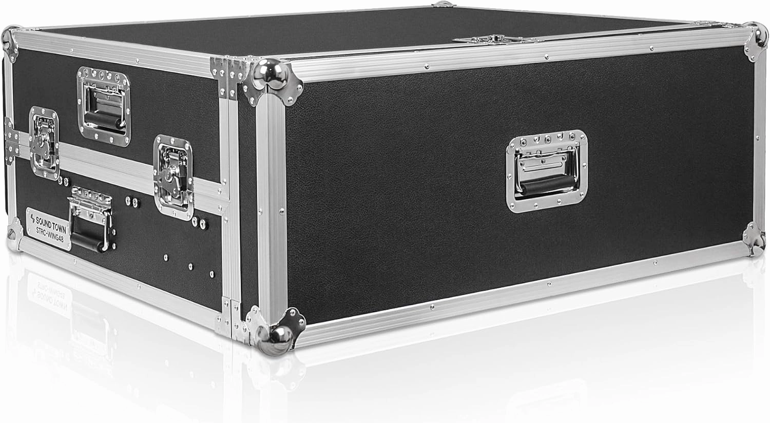 Sound Town ATA Plywood Mixer Case with Interior Foam Protection, Doghouse, 2 Drawers, and Caster Wheels for Behringer WING 48 Mixer Console (STRC-WING48)