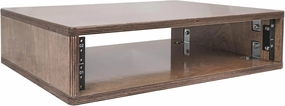 Sound Town DIY 2U Studio Rack with Solid Baltic Birch Plywood, Weathered Brown for Recording Room, Home Studio (SDRK-Y2B) audio rack,hi-fi component stand,media shelf,