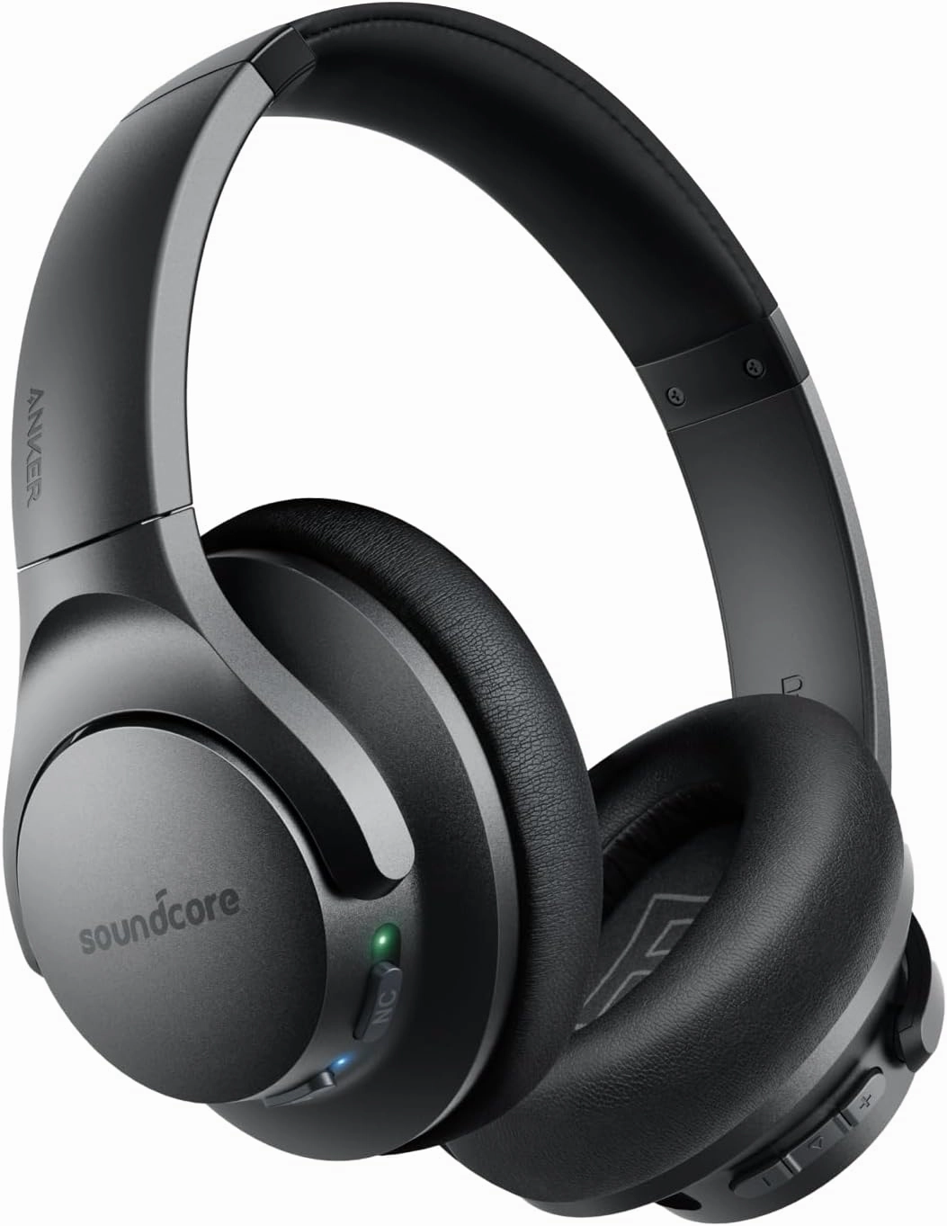 Soundcore Anker Life Q20 Hybrid Active Noise Cancelling Headphones, Wireless Over Ear Bluetooth Headphones, 70H Playtime, Hi-Res Audio, Deep Bass, Memory Foam Ear Cups, Travel, Office, USB-C Charging over-ear headphones,closed back headphones,wireless stud