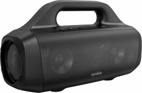 Soundcore Anker Motion Boom Waterproof Bluetooth Speaker with Titanium Drivers, BassUp Technology, IPX7, 24H Playtime, App, Built-in Handle, Outdoor Speaker for Camping, Pool, Beach, Backyard floorstanding speakers,tower speakers,stereo floor speakers,