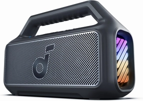 soundcore Boom 2 By Anker, Outdoor Speaker, 80W, Subwoofer, BassUp 2.0, 24H Playtime, IPX7 Waterproof, Floatable, RGB Lights, USB-C, Custom EQ, Bluetooth 5.3, Portable for Camping, Beach, and Backyard wireless speakers,portable Bluetooth speaker,multiroom 