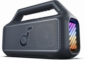 soundcore Boom 2 By Anker, Outdoor Speaker, 80W, Subwoofer, BassUp 2.0, 24H Playtime, IPX7 Waterproof, Floatable, RGB Lights, USB-C, Custom EQ, Bluetooth 5.3, Portable for Camping, Beach, and Backyard floorstanding speakers,tower speakers,stereo floor spea