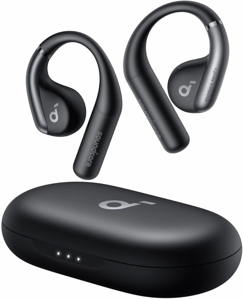 Soundcore by Anker, AeroFit Open-Ear Headphones, Ultra Comfort, Snug Fit, Ergonomic Ear Hook, Balanced Sound, IPX7 Waterproof, 42H Playtime, Bluetooth 5.3, App Control, Clear Calls, Wireless Earbuds audiophile headphones,high-end headphones,studio over-ear