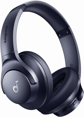 soundcore by Anker Q20i Hybrid Active Noise Cancelling Headphones, Wireless Over-Ear Bluetooth, 40H Long ANC Playtime, Hi-Res Audio, Big Bass, Customize via an App, Transparency Mode (Renewed) over-ear headphones,closed back headphones,wireless studio cans