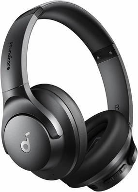 soundcore by Anker Q20i Hybrid Active Noise Cancelling Headphones, Wireless Over-Ear Bluetooth, 40H Long ANC Playtime, Hi-Res Audio, Big Bass, Customize via an App, Transparency Mode (Renewed) over-ear headphones,closed back headphones,wireless studio cans