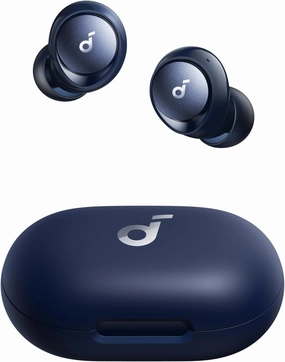 soundcore by Anker Space A40 Auto-Adjustable Active Noise Cancelling Wireless Earbuds, Reduce Noise by Up to 98%, 50H Playtime, Hi-Res Sound, Comfortable Fit, App Customization, Wireless Charge (Blue) wireless earbuds,Bluetooth earphones,true wireless ster