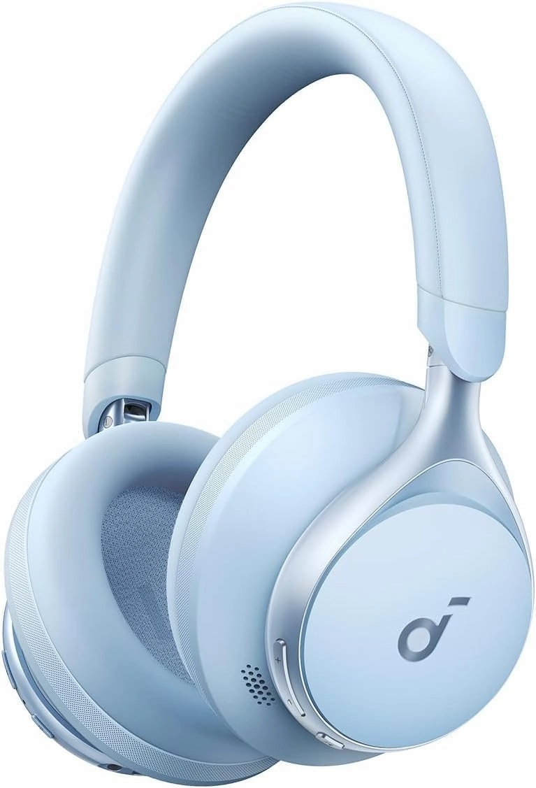Soundcore by Anker, Space One, Active Noise Cancelling Headphones, 2X Stronger Voice Reduction, 40H ANC Playtime, App Control, LDAC Hi-Res Wireless Audio, Comfortable Fit, Clear Calls (Renewed) over-ear headphones,closed back headphones,wireless studio can