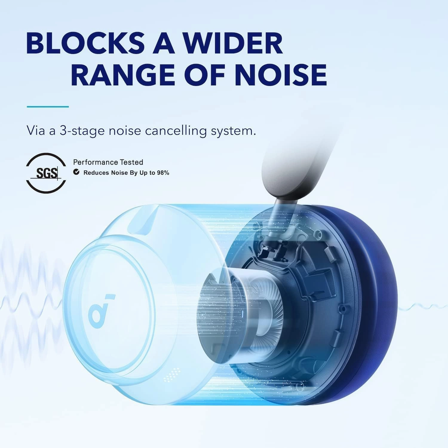 Soundcore by Anker Space Q45 Adaptive Active Noise Cancelling Headphones, Reduce Noise by Up to 98%, 50H Playtime, App Control, LDAC Hi-Res Wireless Audio, Comfortable Fit, Clear Calls, Bluetooth 5.3