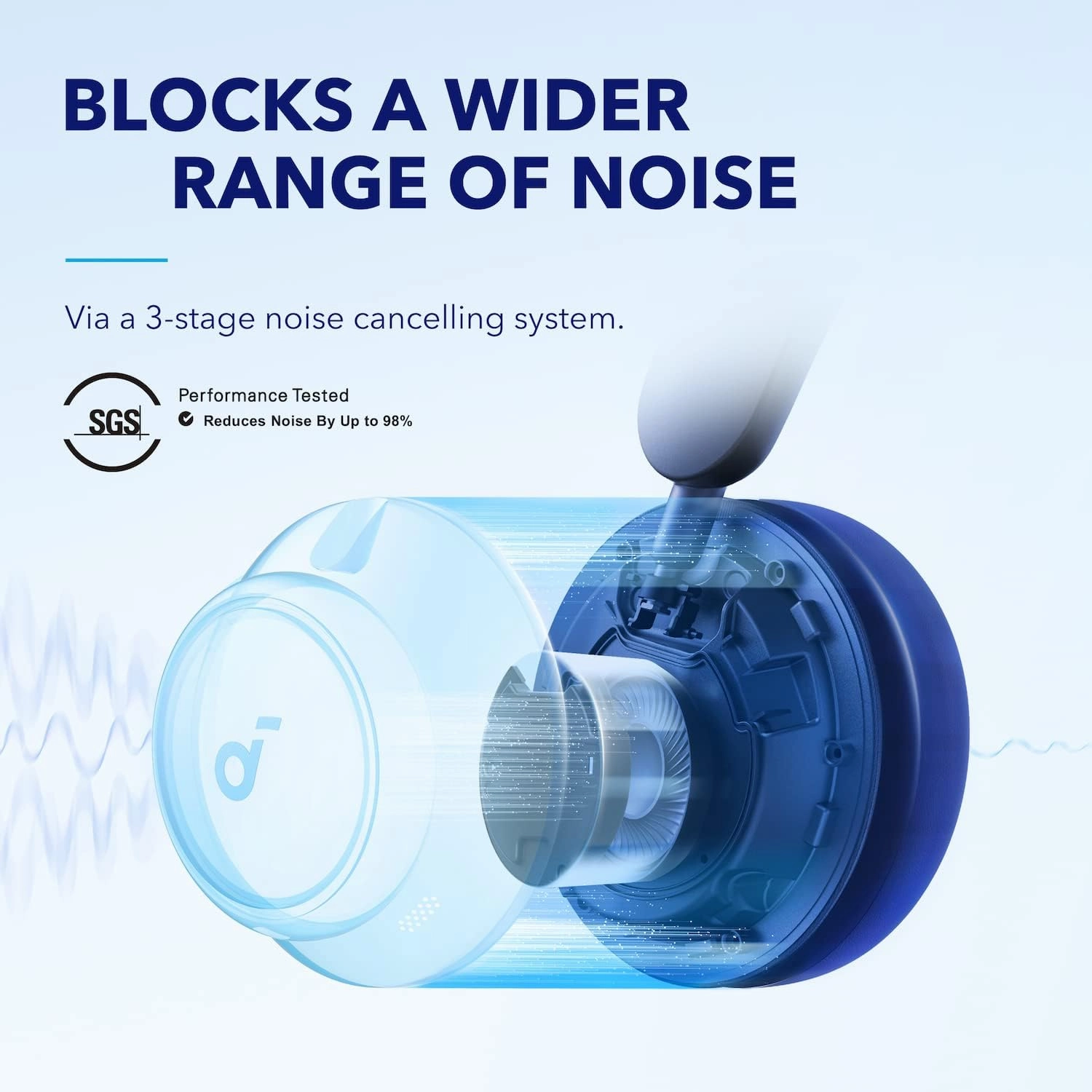 soundcore by Anker Space Q45 Adaptive Active Noise Cancelling Headphones, Reduce Noise by Up to 98%, 50H Playtime, App Control, LDAC Hi-Res Wireless Audio, Comfortable Fit, Clear Calls, Bluetooth 5.3