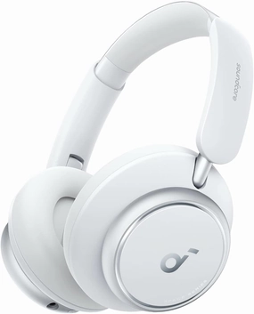 Soundcore by Anker Space Q45 Adaptive Active Noise Cancelling Headphones, Reduce Noise by Up to 98%, 50H Playtime, App Control, LDAC Hi-Res Wireless Audio, Comfortable Fit, Clear Calls (Renewed) noise cancelling headphones,ANC headphones,travel headphones,