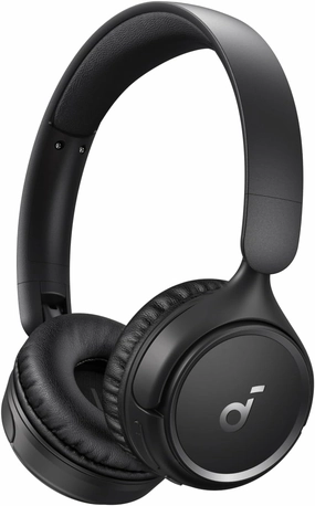 Soundcore H30i Wireless On-Ear Headphones, Foldable Design, Pure Bass, 70H Playtime, Bluetooth 5.3, Lightweight and Comfortable, App Connectivity, Multipoint Connection (Black) (Renewed) over-ear headphones,closed back headphones,wireless studio cans,