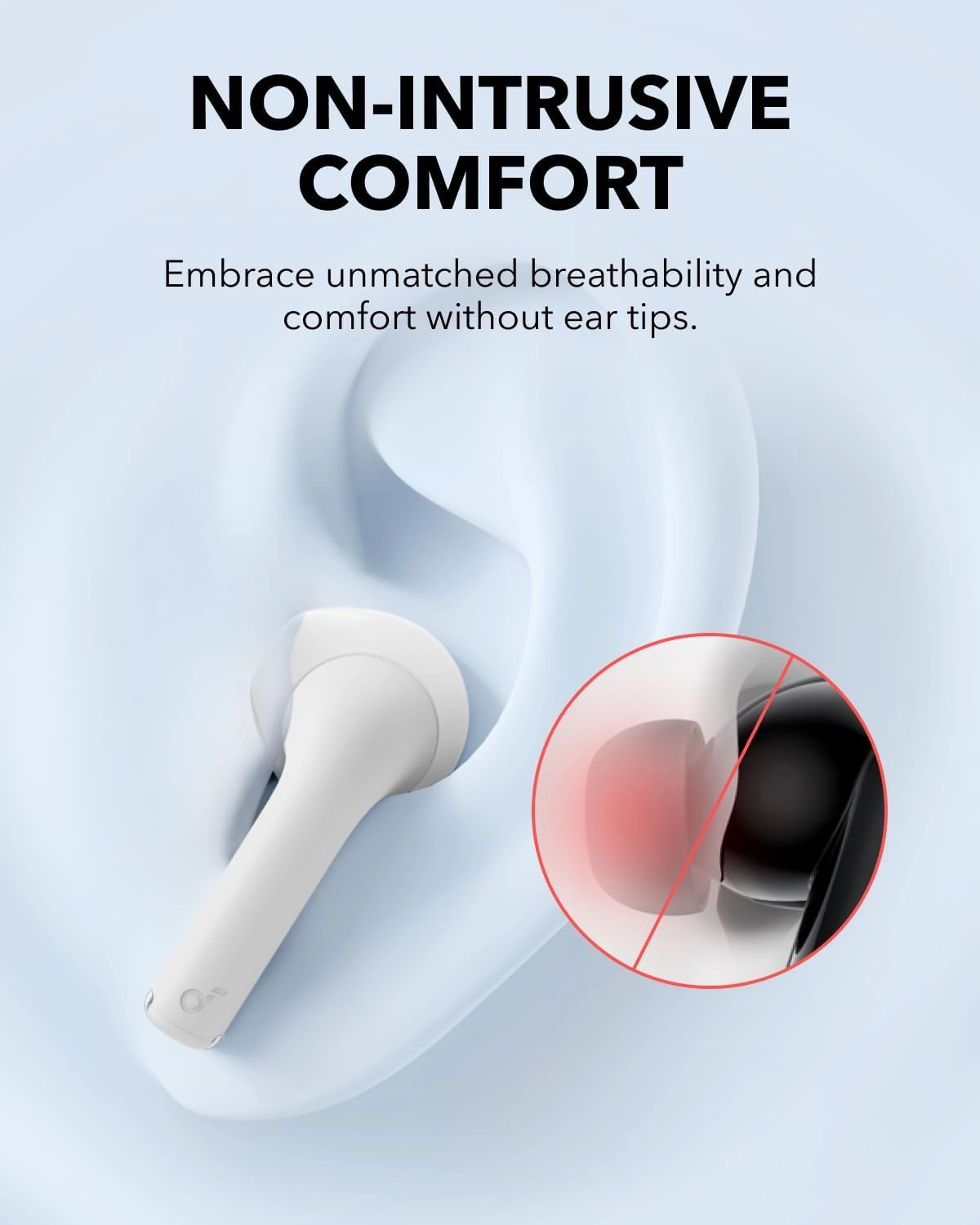 Soundcore K20i by Anker, Semi-in-Ear Earbuds, Bluetooth Wireless, 36H Playtime, Fast Charge, Clear Sound, Comfortable Fit, ENC 2-Mic Clear Calls, Custom EQ, IPX5, Bluetooth 5.3, App Control