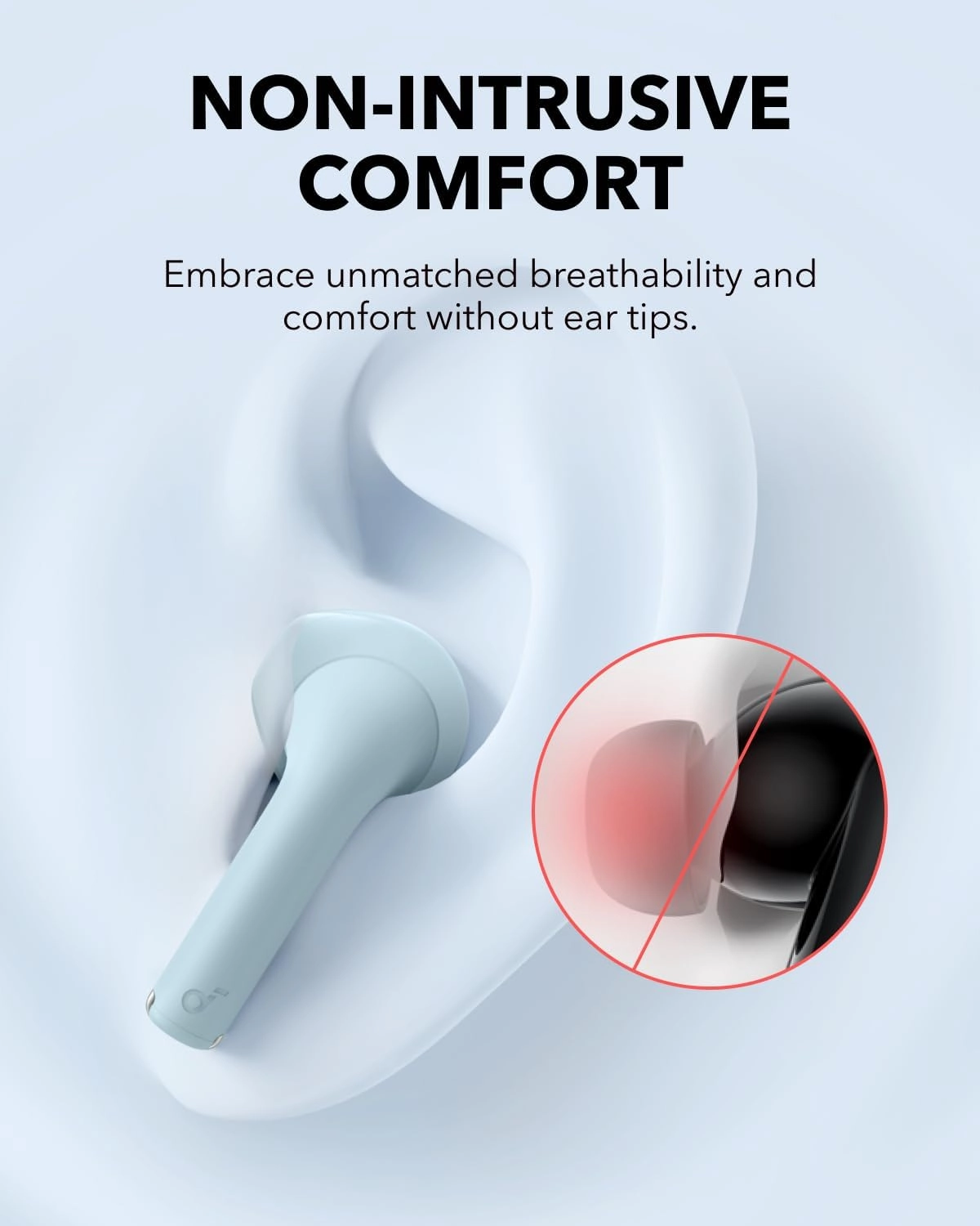 Soundcore K20i by Anker, Semi-in-Ear Earbuds, Bluetooth Wireless, 36H Playtime, Fast Charge, Clear Sound, Comfortable Fit, ENC 2-Mic Clear Calls, Custom EQ, IPX5, Bluetooth 5.3, App Control