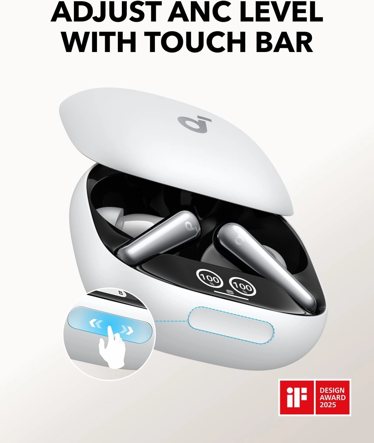 Soundcore Liberty 4 Pro by Anker, Noise Cancelling Wireless Earbuds, 7-Sensor and Real-Time Adaptive Noise Cancelling, 2 Faster Charging, Studio-Level Hi-Fi Music, Clear Calls with 6 Mics and AI