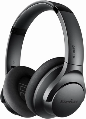 Soundcore Life Q20 Hybrid Active Noise Cancelling Wireless Bluetooth Headphones Over Ear with 40H Playtime, Hi-Res Audio, Deep Bass, Memory Foam Ear Cups and Headband (Renewed) over-ear headphones,closed back headphones,wireless studio cans,