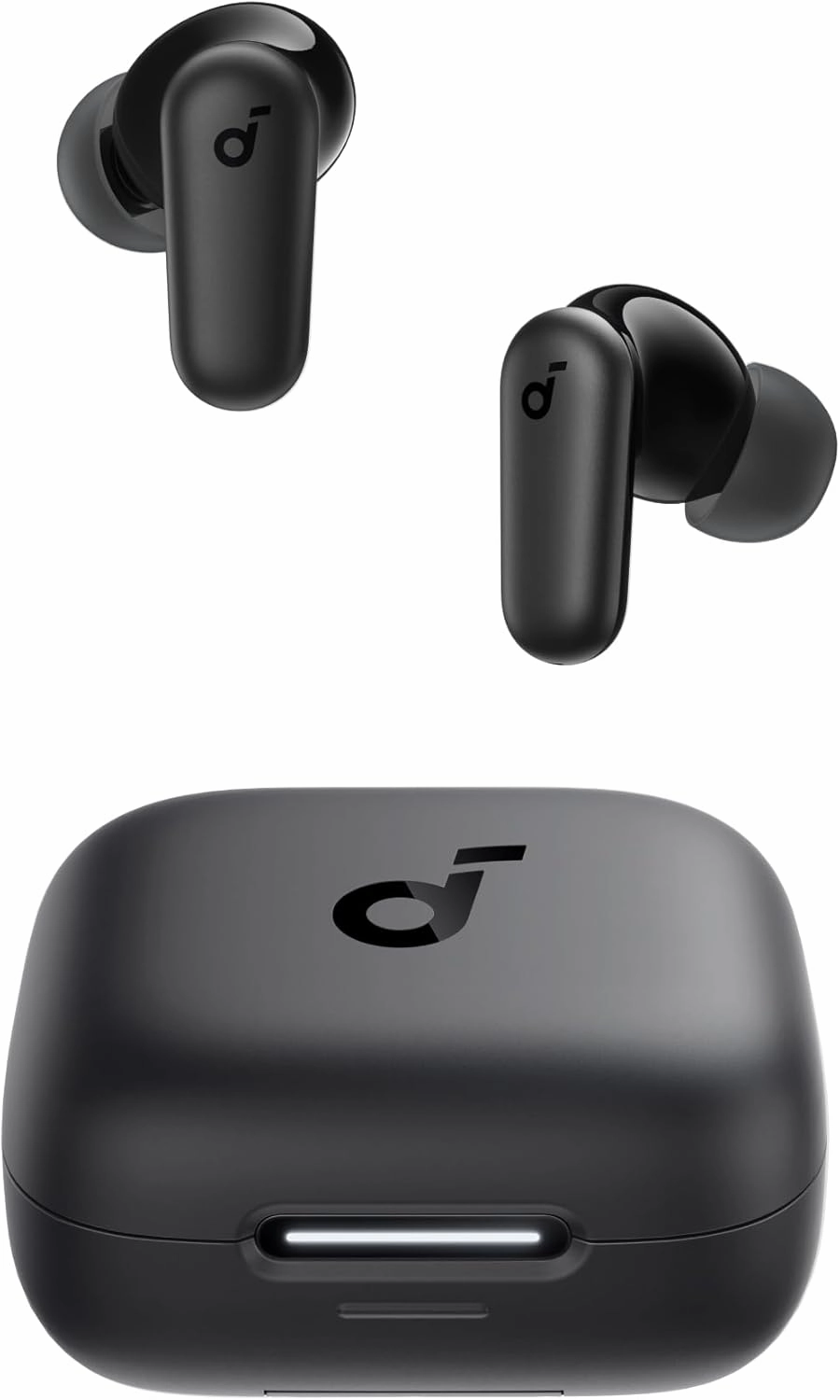 Soundcore P30i by Anker Noise Cancelling Earbuds, Strong and Smart Noise Cancelling, Powerful Bass, 45H Playtime, 2-in-1 Case and Phone Stand, IP54, Wireless Earbuds, Bluetooth 5.4 (Black) wireless earbuds,Bluetooth earphones,true wireless stereo,
